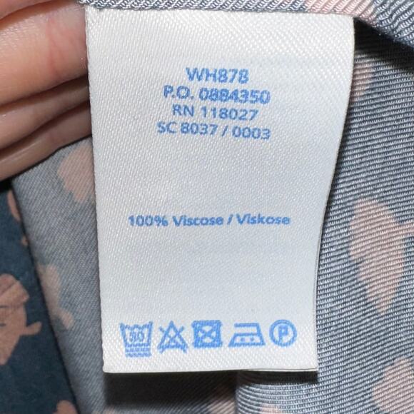 Boden Blue Floral Print Cap Sleeve Fit & Flare Dress Size 10L - Picture 4 of 12